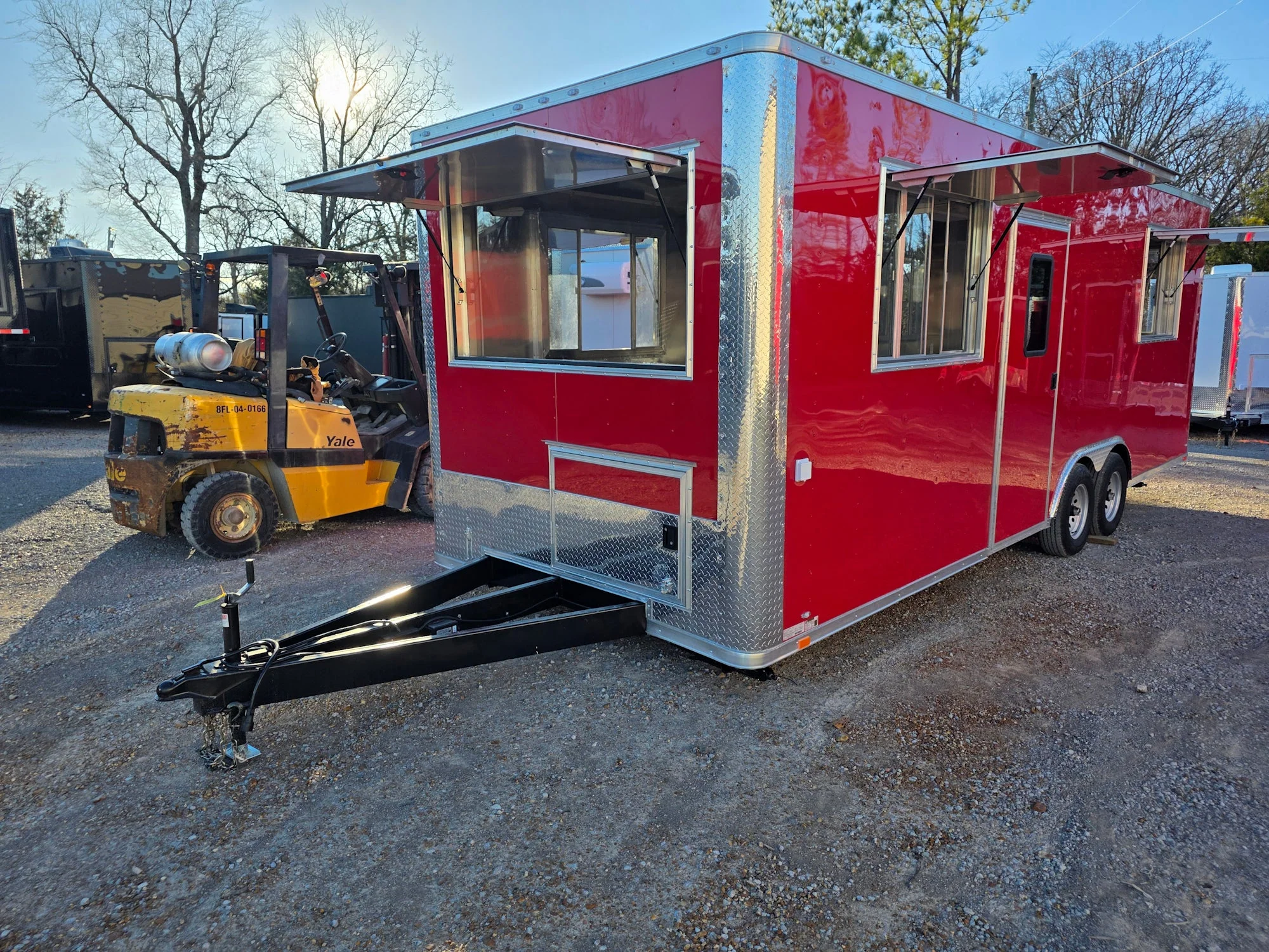8.5' X 24' Victory Red Oil Rig Operations Concession Trailer - Image 12