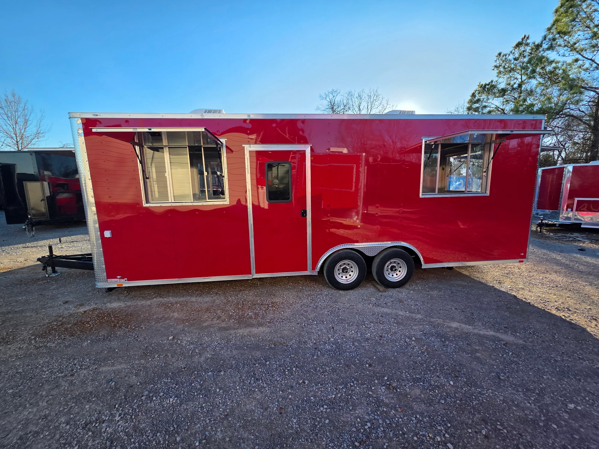 8.5' X 24' Victory Red Oil Rig Operations Concession Trailer - Image 13