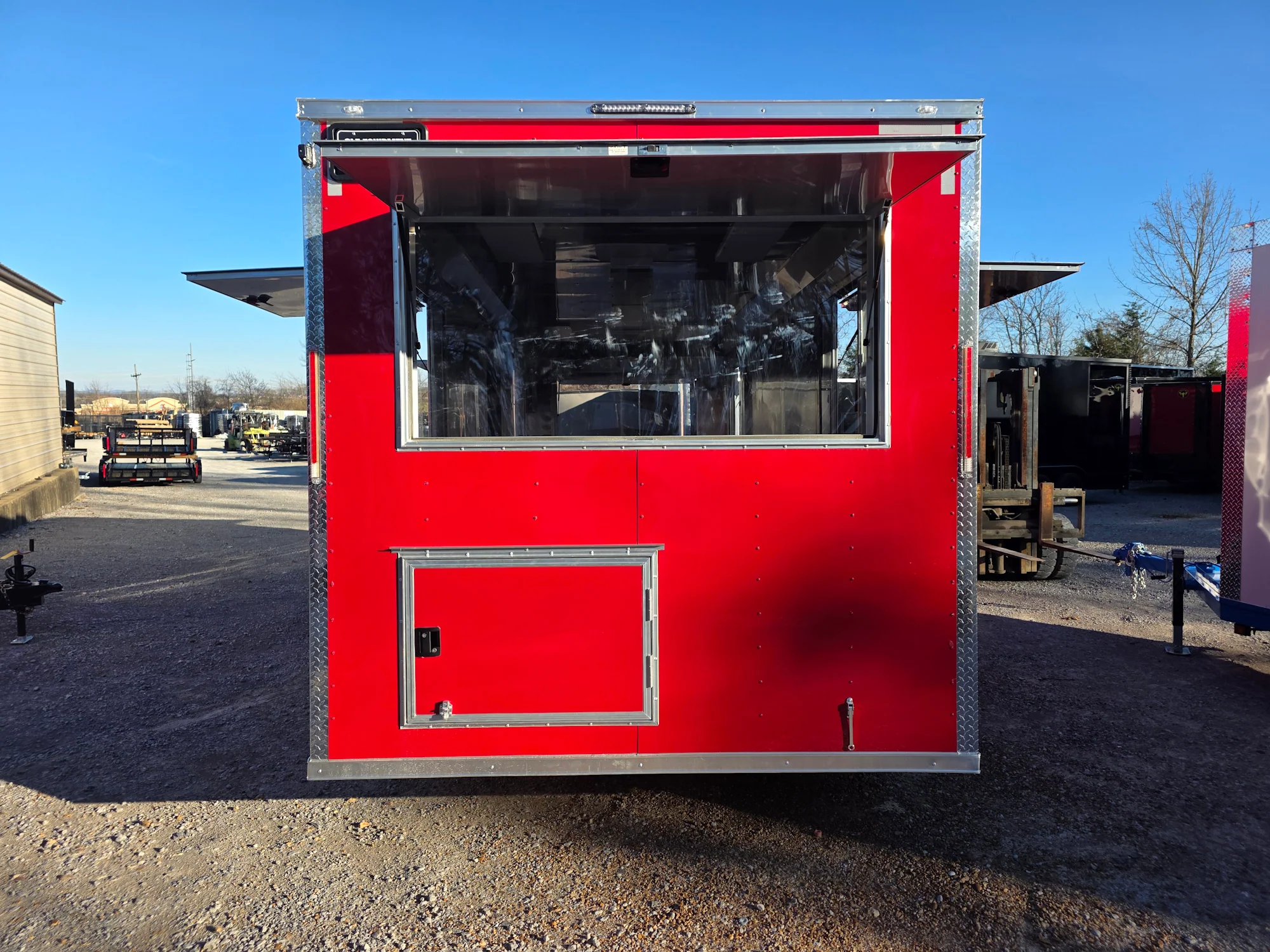 8.5' X 24' Victory Red Oil Rig Operations Concession Trailer - Image 15