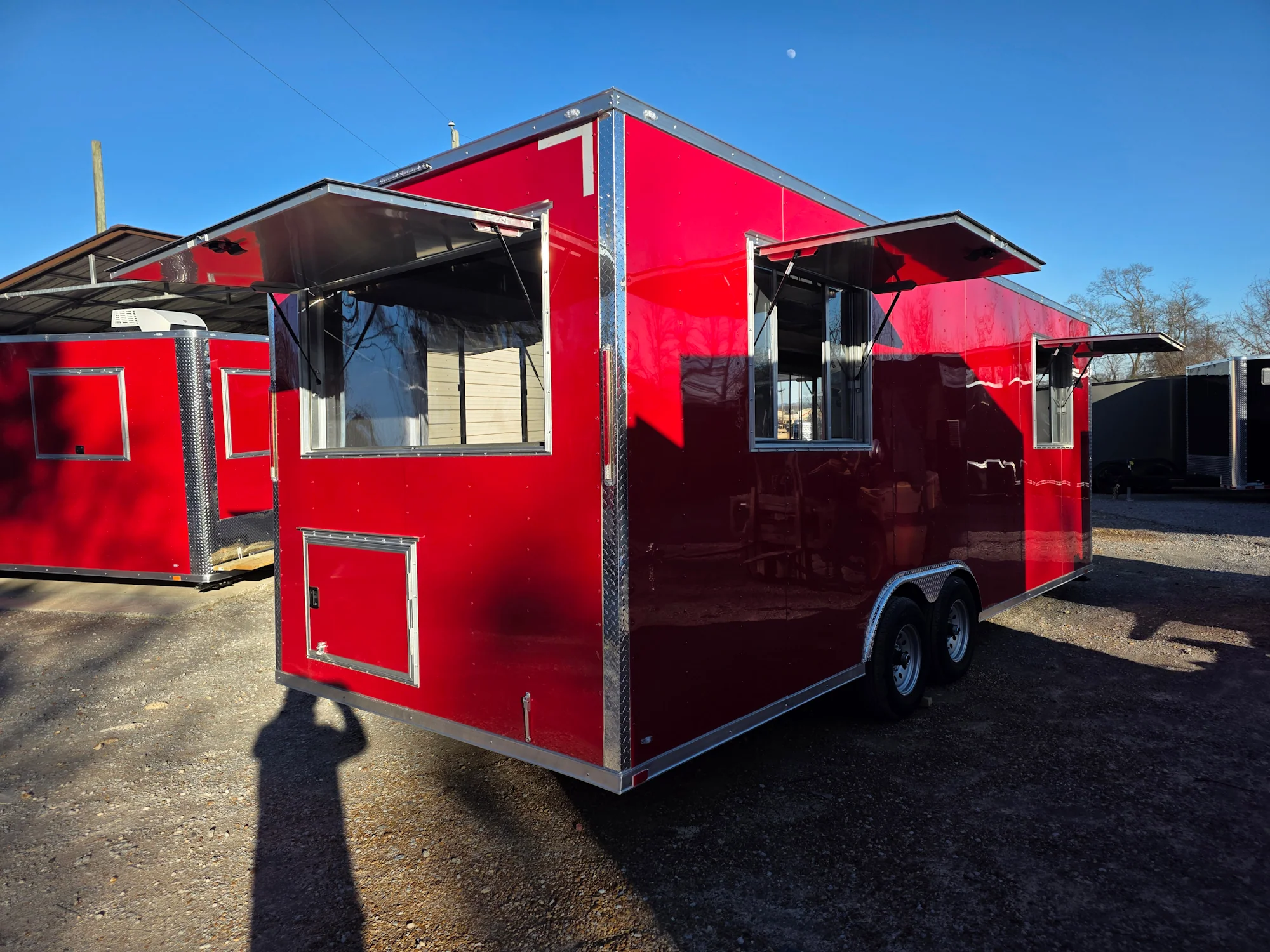 8.5' X 24' Victory Red Oil Rig Operations Concession Trailer - Image 16