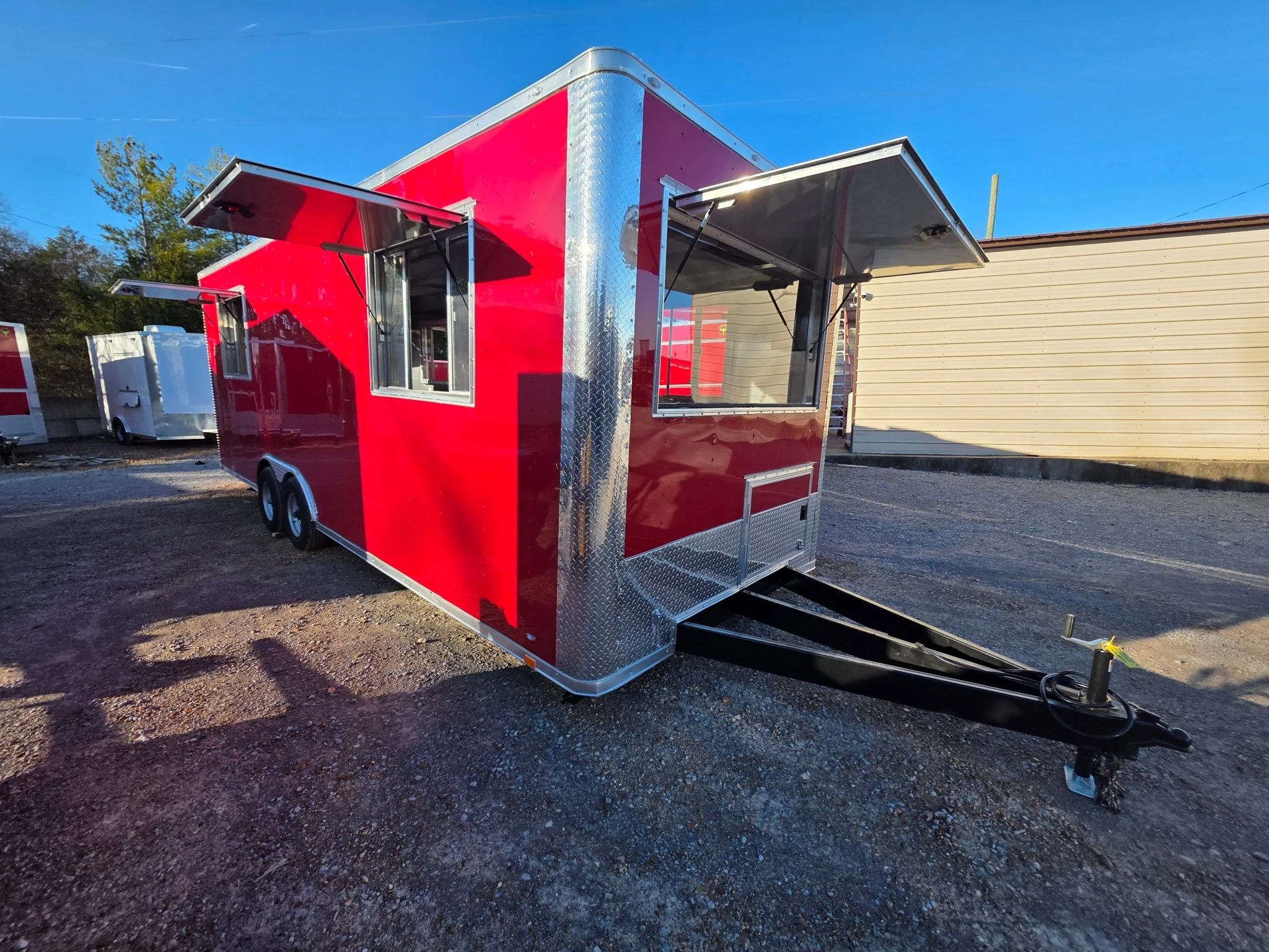 8.5' X 24' Victory Red Oil Rig Operations Concession Trailer - Image 17