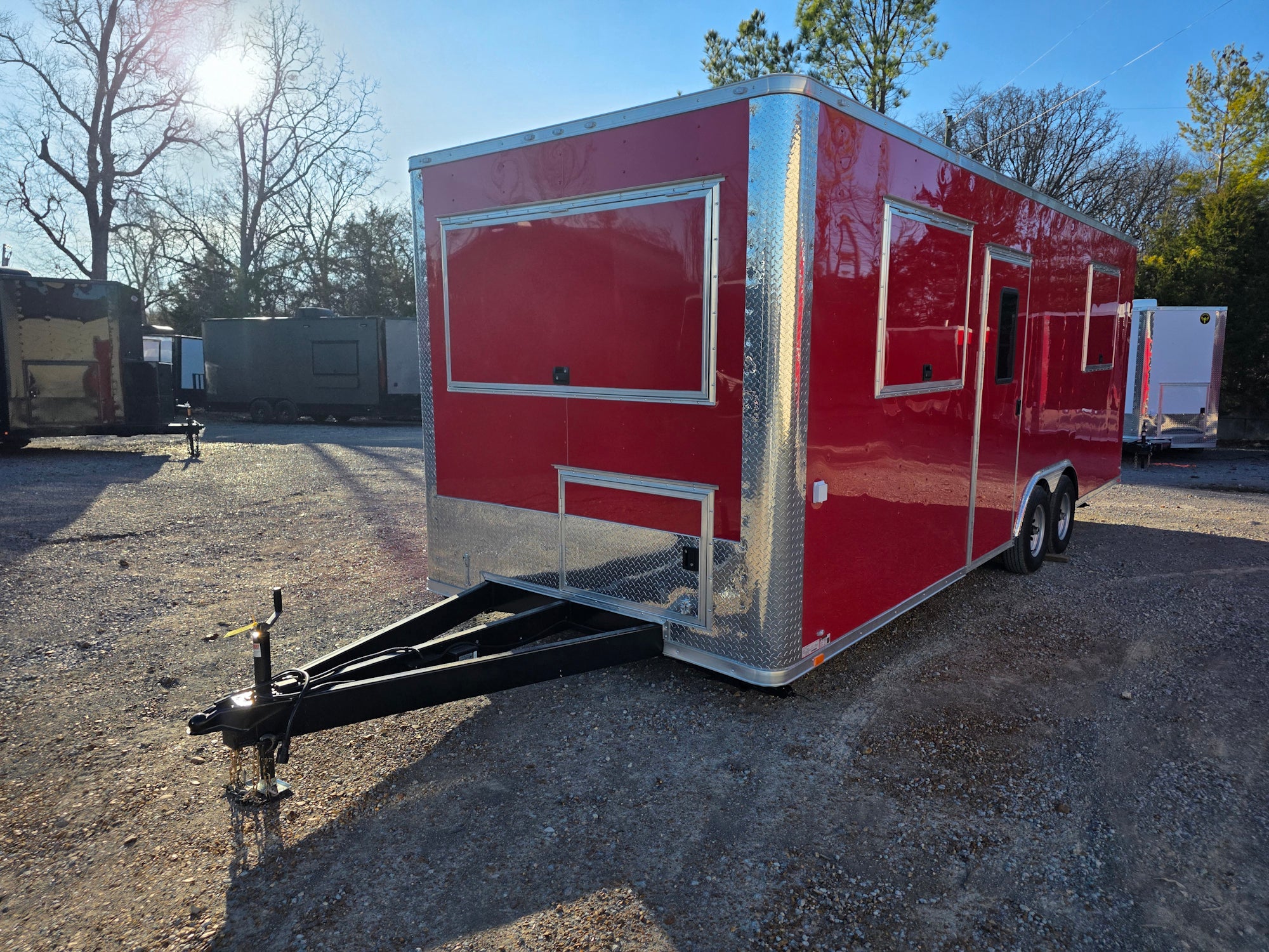 8.5' X 24' Victory Red Oil Rig Operations Concession Trailer - Image 3