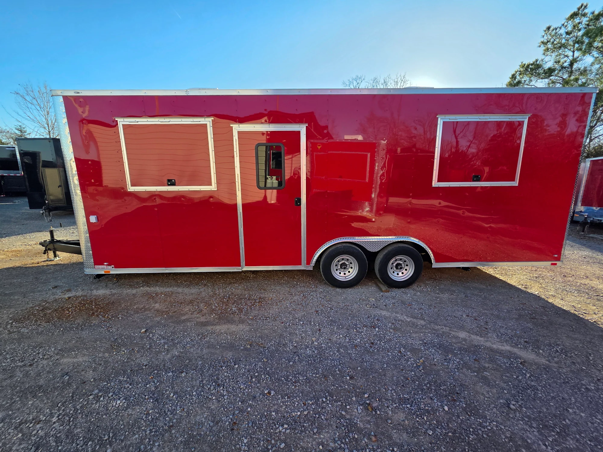 8.5' X 24' Victory Red Oil Rig Operations Concession Trailer - Image 5