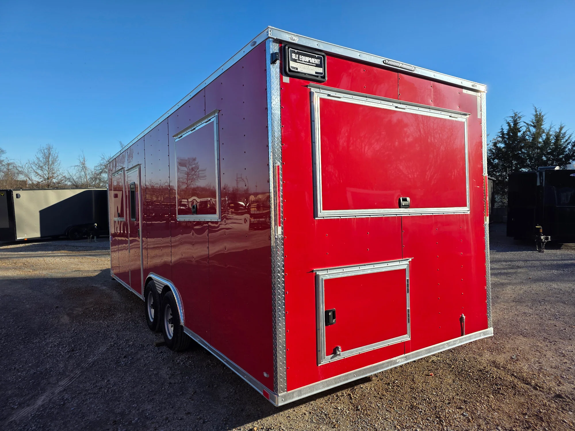 8.5' X 24' Victory Red Oil Rig Operations Concession Trailer - Image 6