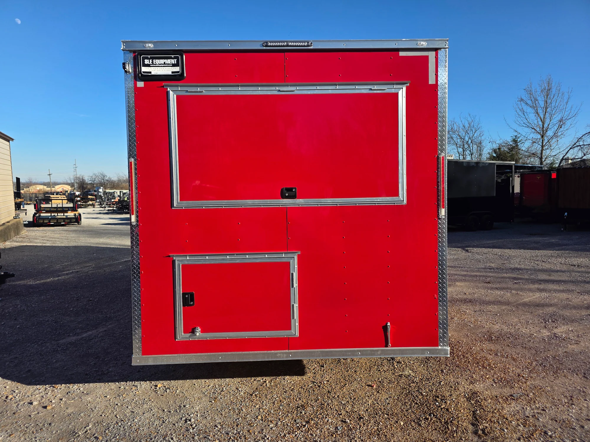 8.5' X 24' Victory Red Oil Rig Operations Concession Trailer - Image 7