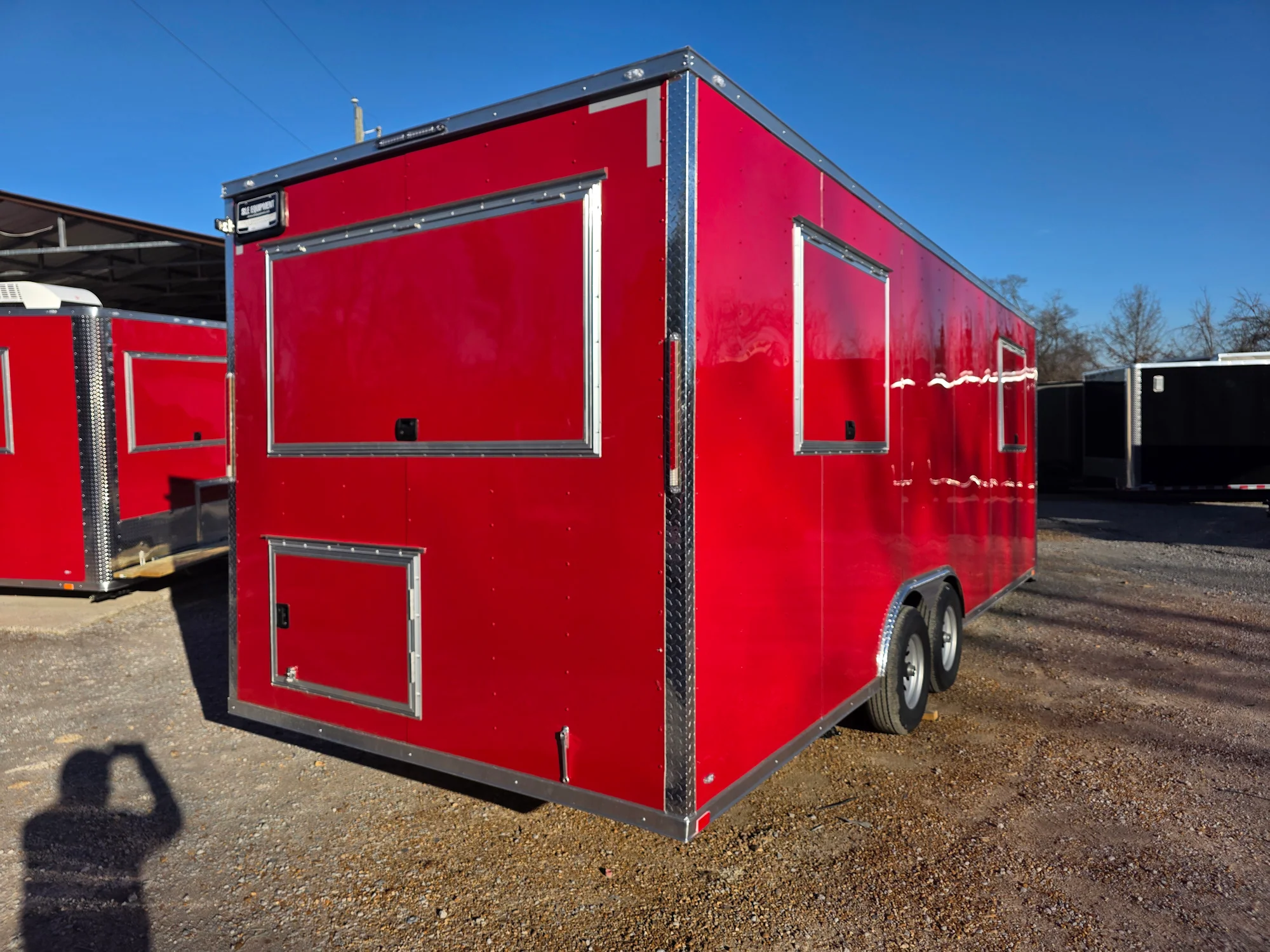 8.5' X 24' Victory Red Oil Rig Operations Concession Trailer - Image 8