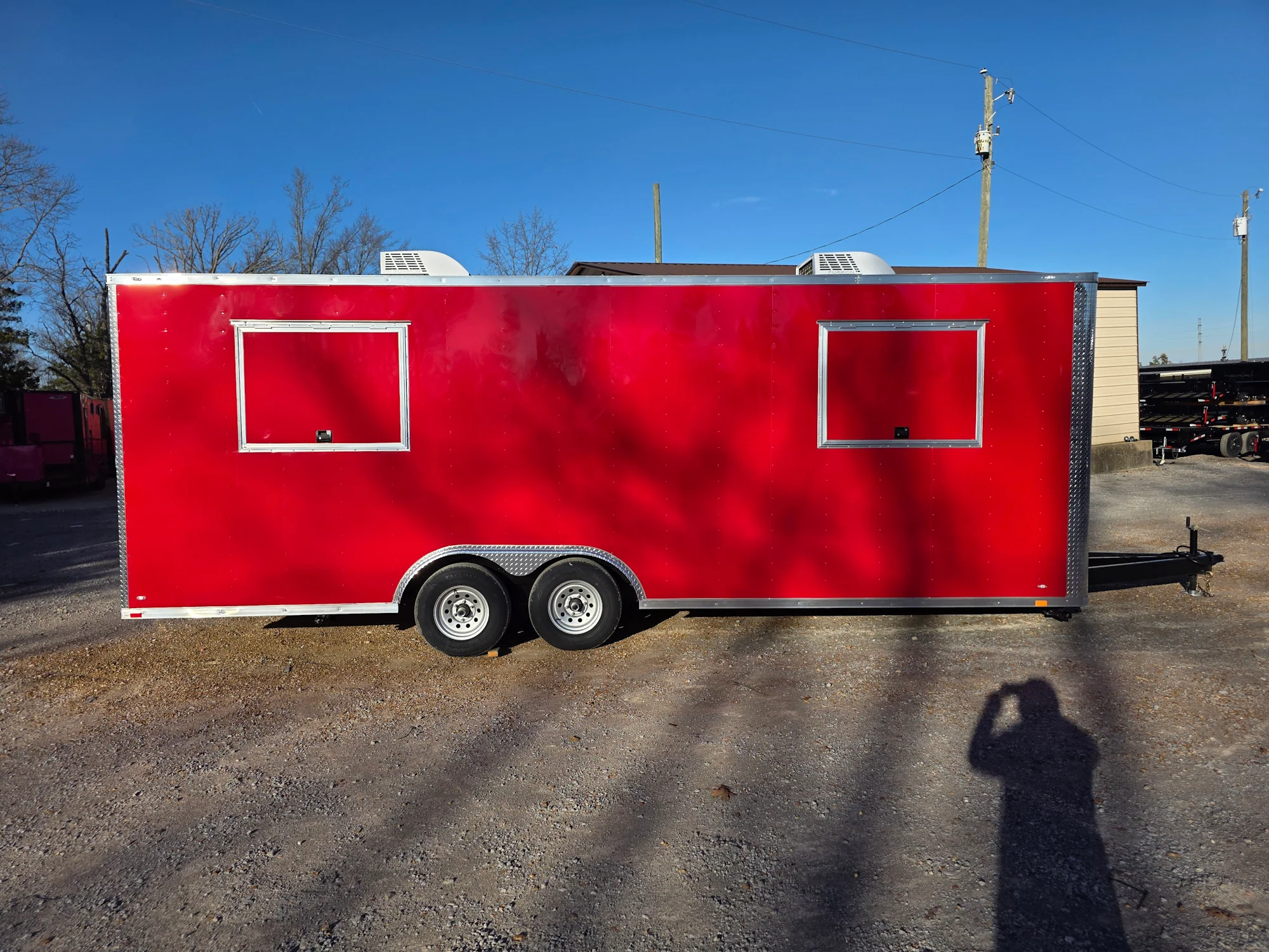8.5' X 24' Victory Red Oil Rig Operations Concession Trailer - Image 9