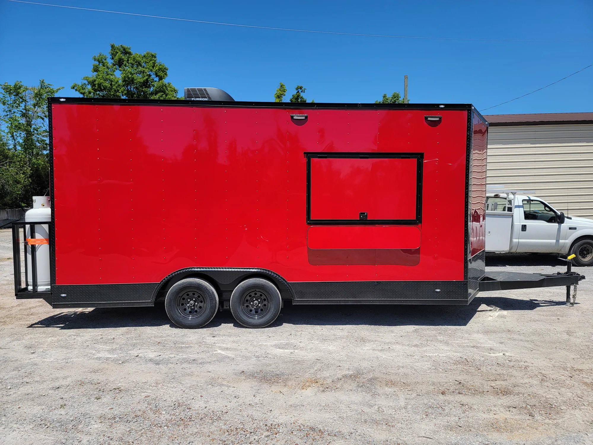 8.5' X 18' Red W/ Blackout Concession Trailer Food Event Catering - Image 7